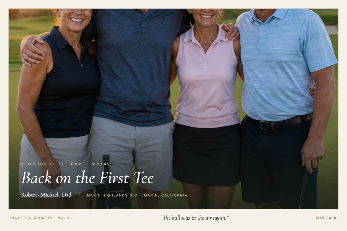 The Comeback print — Classic Country-Club design, shown with a sample photo and sample copy